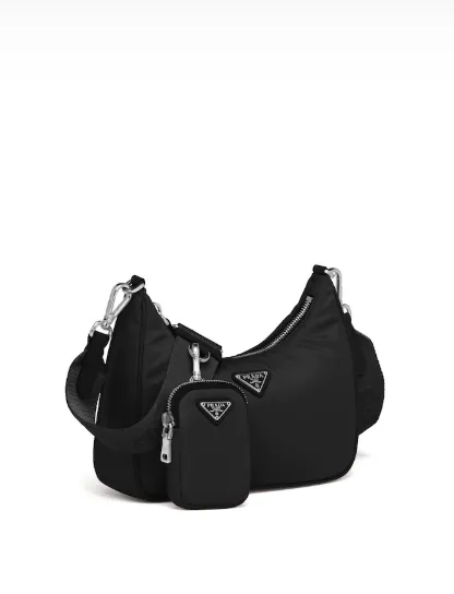 Prada Re-edition 2005 Nylon Shoulder Bag Black