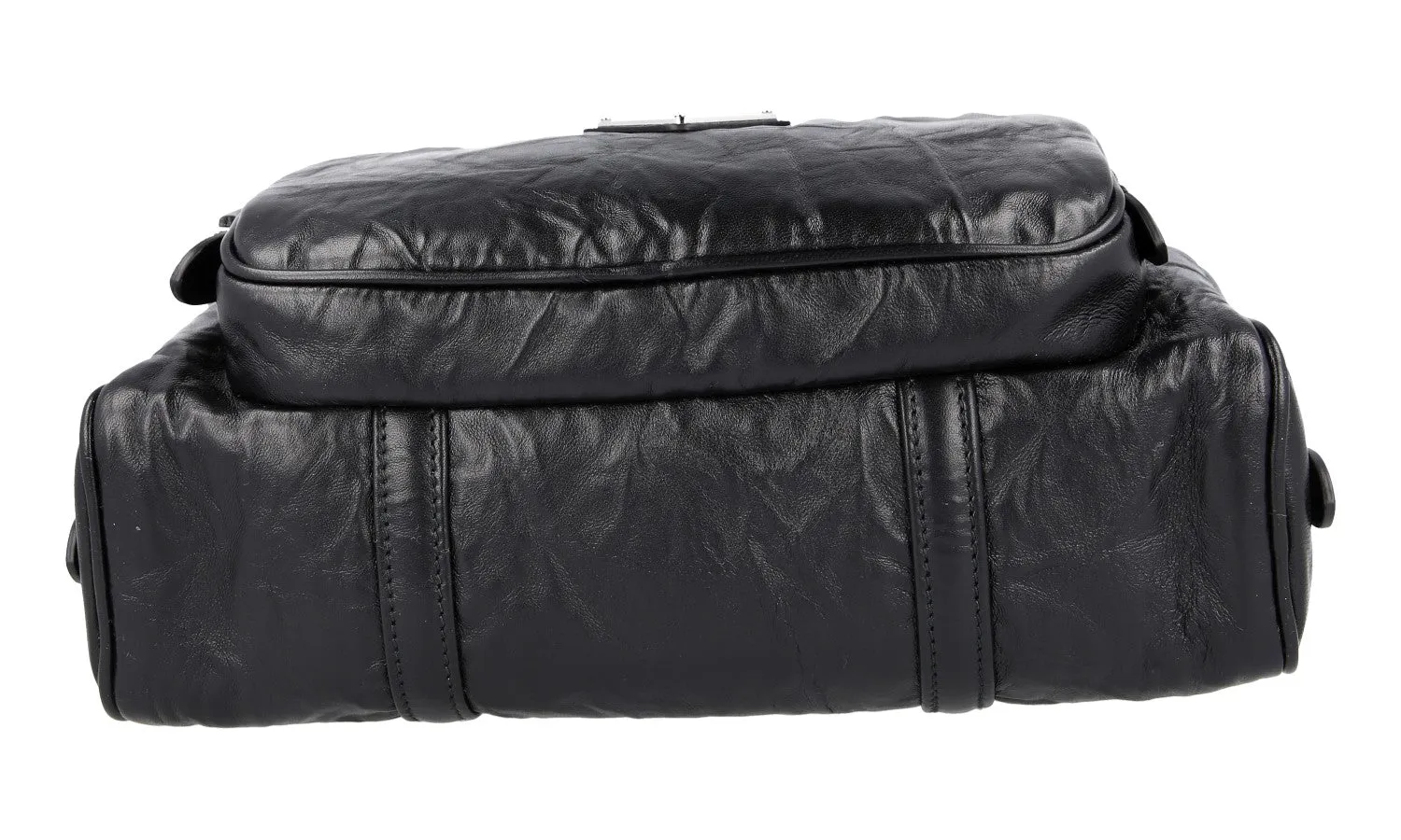 Prada Women's Black Leather Re-edition 2001 Shoulder Bag 1BB099