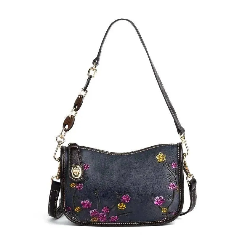 Rossie Viren Vintage Leather Hobo Underarm Shoulder Bag