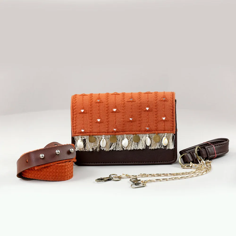 Rustic Orange Boho Affair Sling Bag