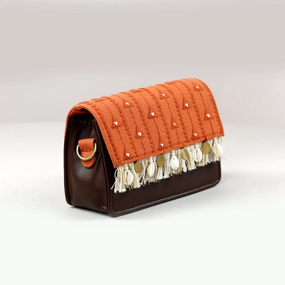 Rustic Orange Boho Affair Sling Bag