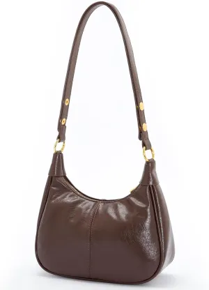 Shoulder Bags for Women Small Hobo Bags Crescent Shaped Cute Retro Tote Handbag Mini Clutch Purse with Zipper Closure