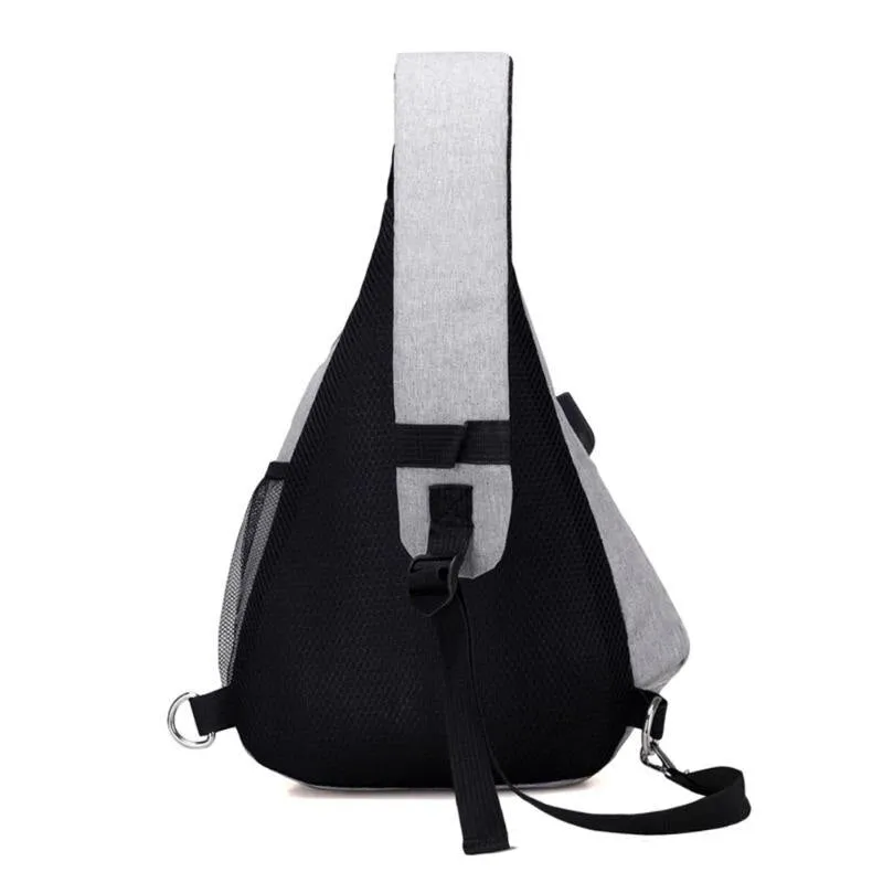 Sidiou Group USB Charge Messenger Bag Anti-theft Chest Pack Bag Sling Shoulder Casual Travel Bags