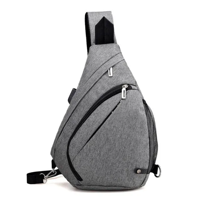 Sidiou Group USB Charge Messenger Bag Anti-theft Chest Pack Bag Sling Shoulder Casual Travel Bags