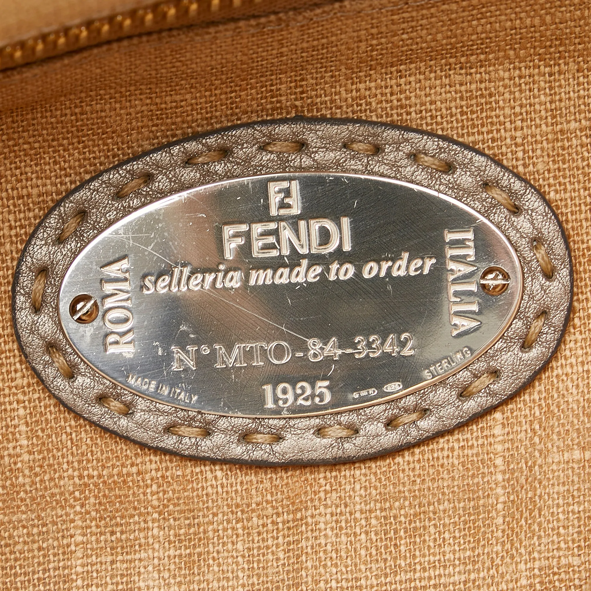 Silver Fendi Medium Selleria Peekaboo Satchel
