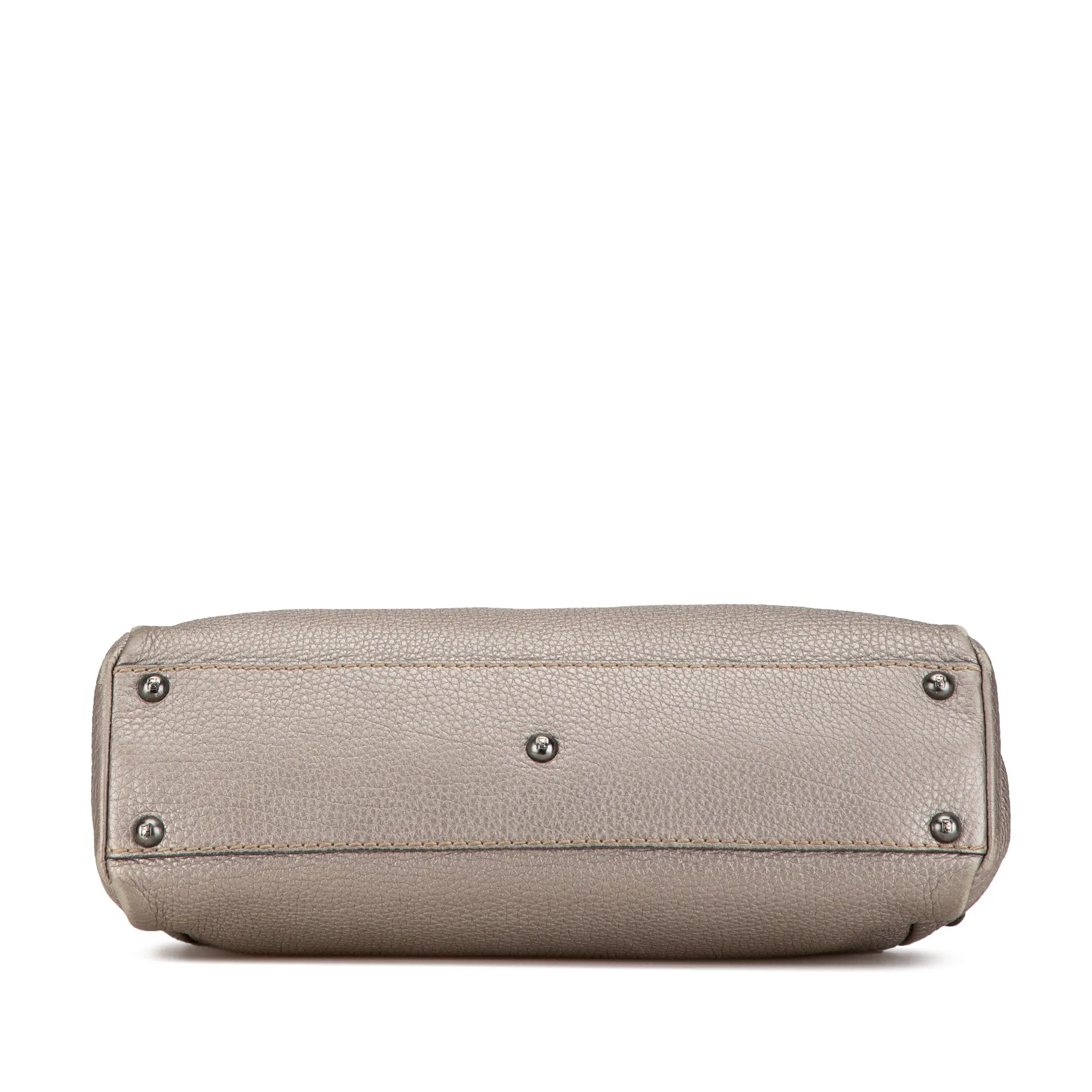 Silver Fendi Medium Selleria Peekaboo Satchel