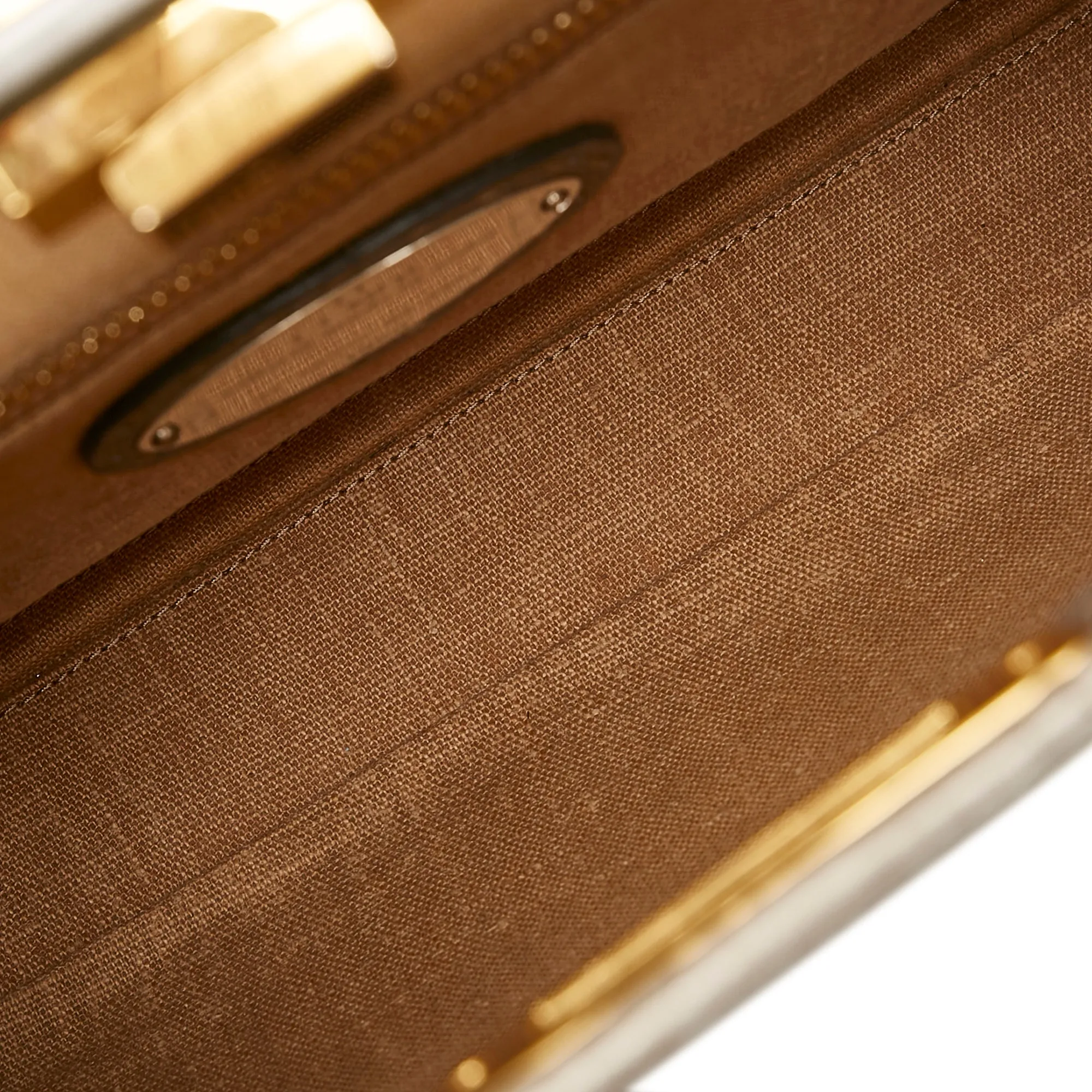 Silver Fendi Medium Selleria Peekaboo Satchel