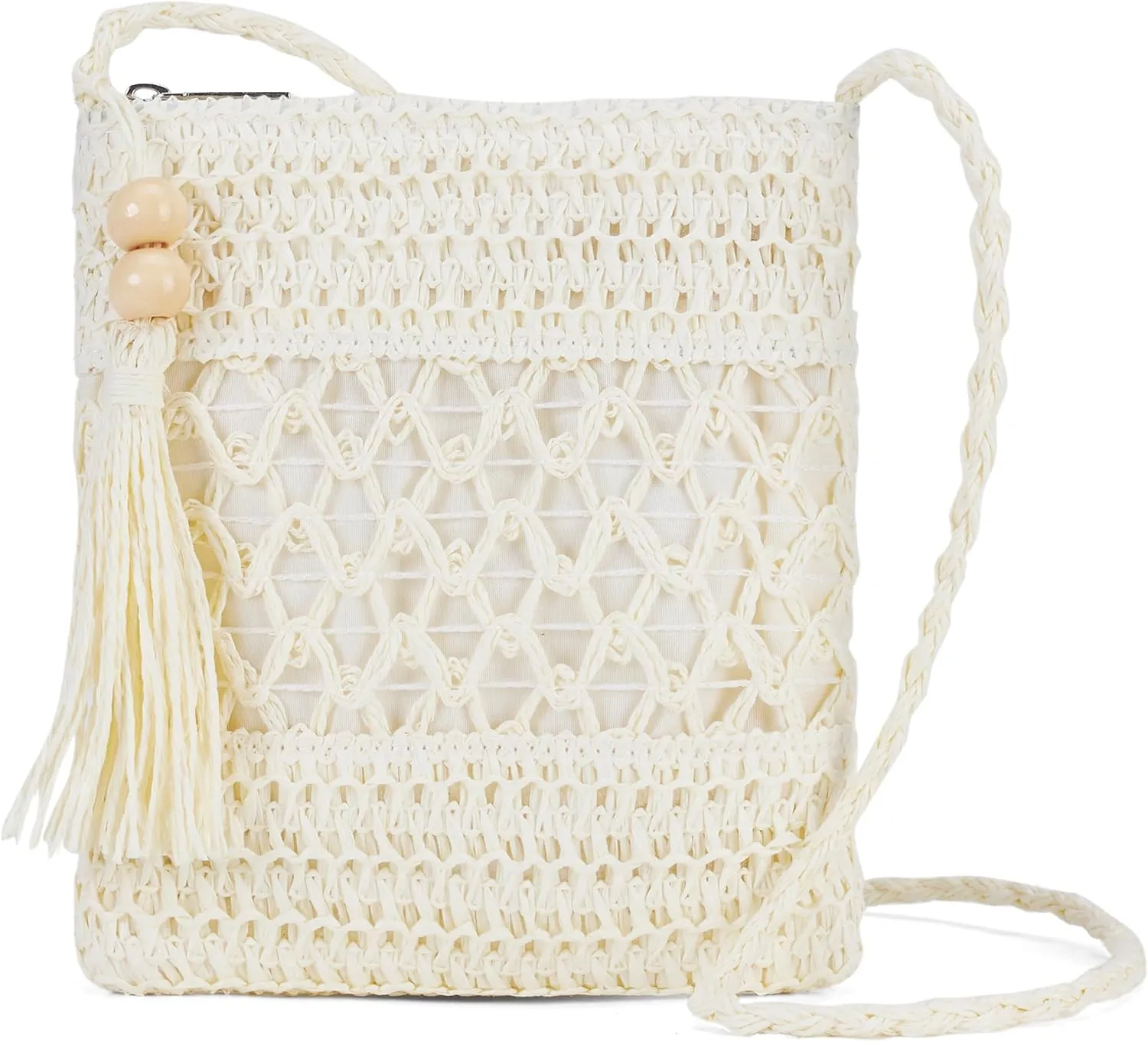 Small Beach Straw Purse For Women: Straw Bags Crossbody Shoulder Handbags - Raffia Woven Tote Purse For Summer Vacation