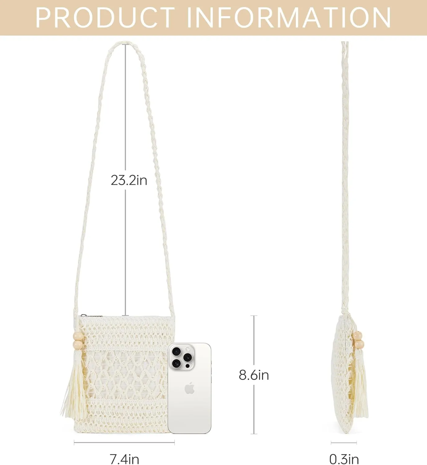 Small Beach Straw Purse For Women: Straw Bags Crossbody Shoulder Handbags - Raffia Woven Tote Purse For Summer Vacation