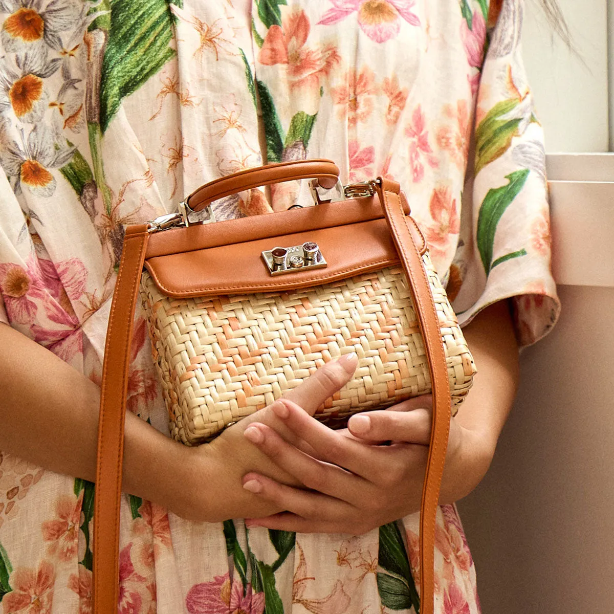 Small Paris Woven Wicker Bag