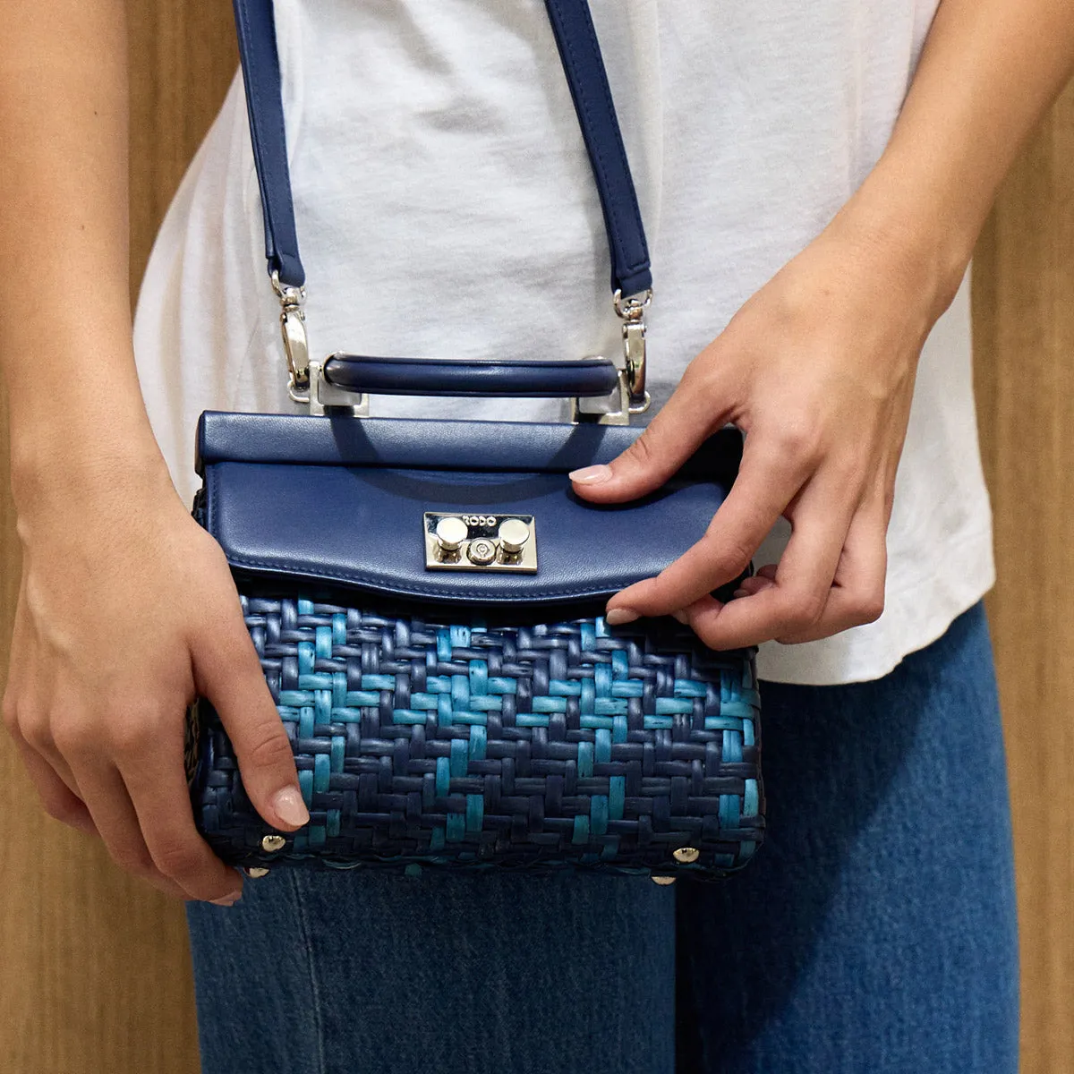 Small Paris Woven Wicker Bag