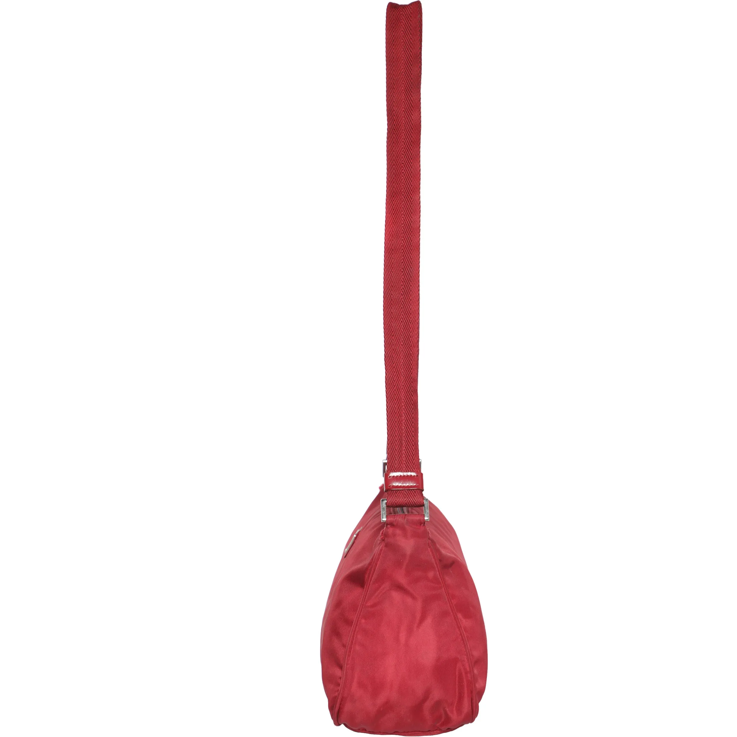 Vintage 2000s PRADA Red NYLON Shoulder Sporty Nylon Bag