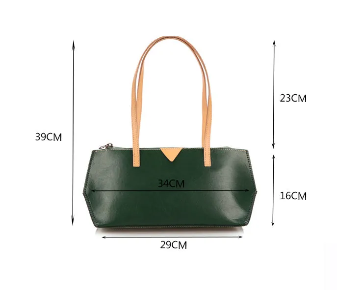 YAAGLE Women Personalized Tanned Leather Handbag Tote YGBR6018