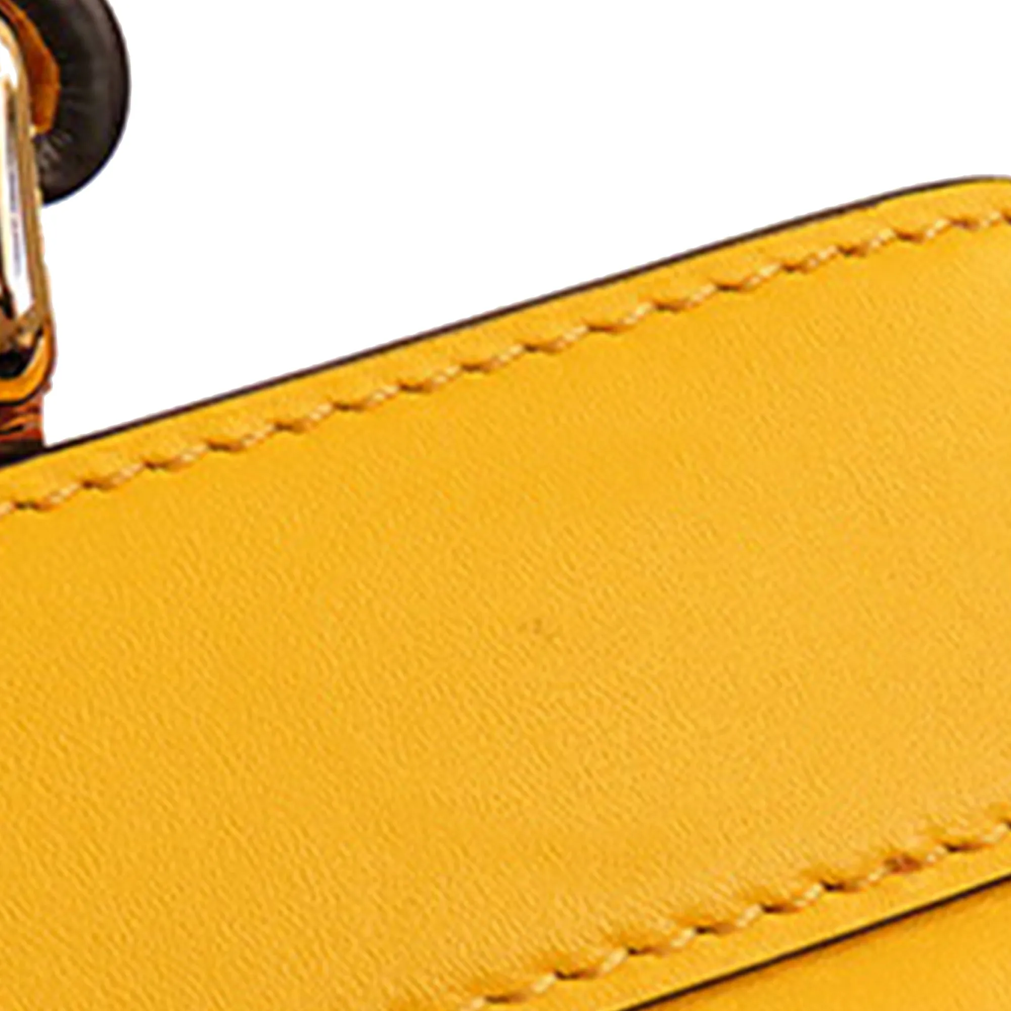 Yellow Fendi Small Leather Peekaboo ISeeU East West Bag Satchel